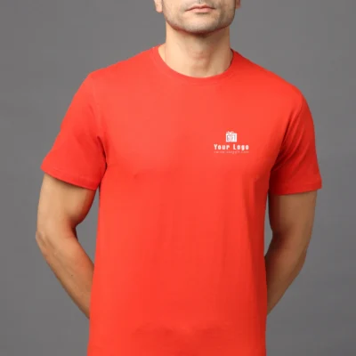 Buy Pima Bio Finish Crew Necks - Red in bulk for Corporate Gifting | Corporate Gyft