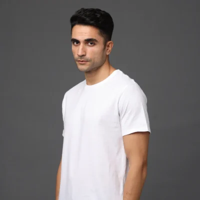 Buy Pima Luxe Crew Necks - White in bulk for Corporate Gifting | Corporate Gyft