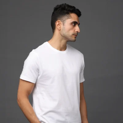 Buy Pima Luxe Crew Necks - White in bulk for Corporate Gifting | Corporate Gyft