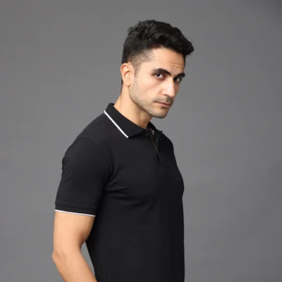 Buy Pima Signature Polo T-Shirt – Classic Black in bulk for Corporate Gifting | Corporate Gyft