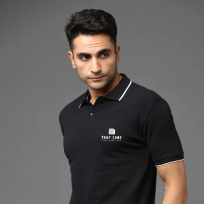 Buy Pima Signature Polo T-Shirt – Classic Black in bulk for Corporate Gifting | Corporate Gyft