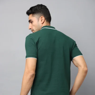 Buy Pima Signature Polo T-Shirt – Bottle Green in bulk for Corporate Gifting | Corporate Gyft