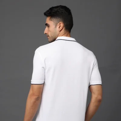 Buy Pima Signature Polo T-Shirt – White in bulk for Corporate Gifting | Corporate Gyft