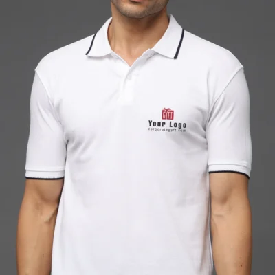 Buy Pima Signature Polo T-Shirt – White in bulk for Corporate Gifting | Corporate Gyft