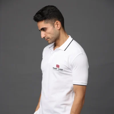 Buy Pima Signature Polo T-Shirt – White in bulk for Corporate Gifting | Corporate Gyft