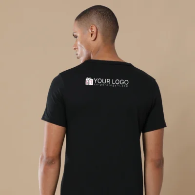 Buy Sustainable 3D Crew Neck Tee - Classic Black in bulk for Corporate Gifting | Corporate Gyft