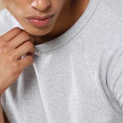 Buy Sustainable 3D Crew Neck Tee - Heather Grey in bulk for Corporate Gifting | Corporate Gyft