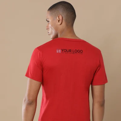Buy Sustainable 3D Crew Neck Tee - Heather Red in bulk for Corporate Gifting | Corporate Gyft