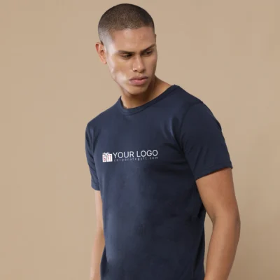 Buy Sustainable 3D Crew Neck Tee - Midnight Navy in bulk for Corporate Gifting | Corporate Gyft