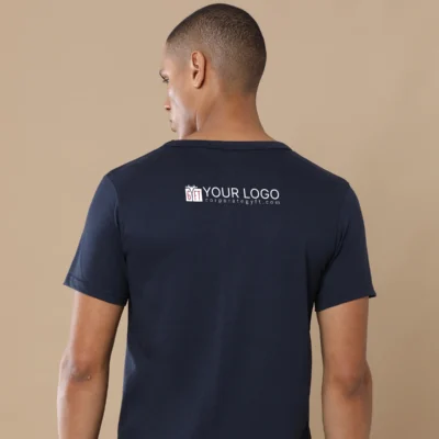 Buy Sustainable 3D Crew Neck Tee - Midnight Navy in bulk for Corporate Gifting | Corporate Gyft