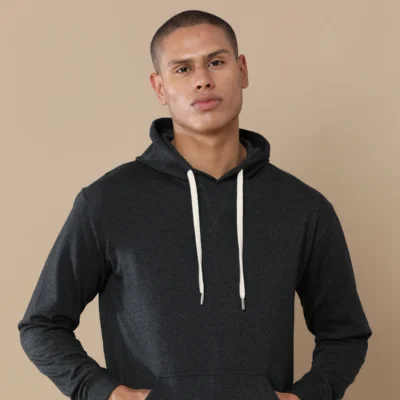 Buy Sustainable Pullover Hoodie - Charcoal Melange in bulk for Corporate Gifting | Corporate Gyft