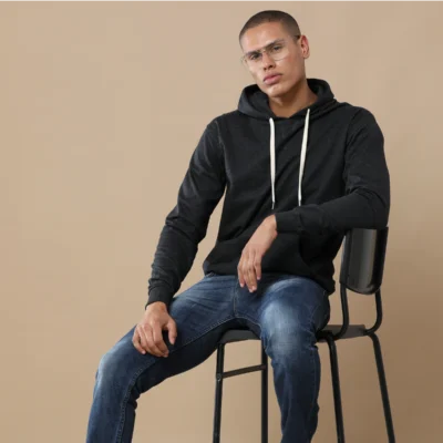 Buy Sustainable Pullover Hoodie - Charcoal Melange in bulk for Corporate Gifting | Corporate Gyft