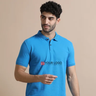 Buy Executive Polo T-Shirt - Aqua Blue in bulk for Corporate Gifting | Corporate Gyft
