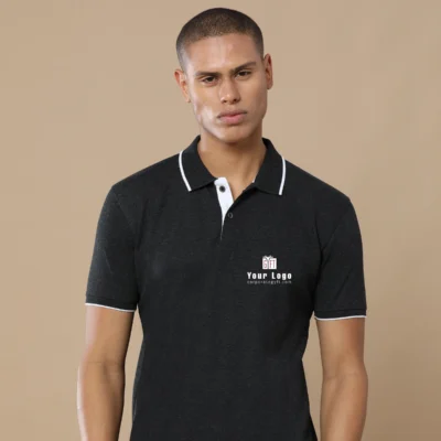 Buy Executive Polo T-Shirt - Charcoal Melange in bulk for Corporate Gifting | Corporate Gyft