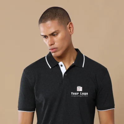 Buy Executive Polo T-Shirt - Charcoal Melange in bulk for Corporate Gifting | Corporate Gyft