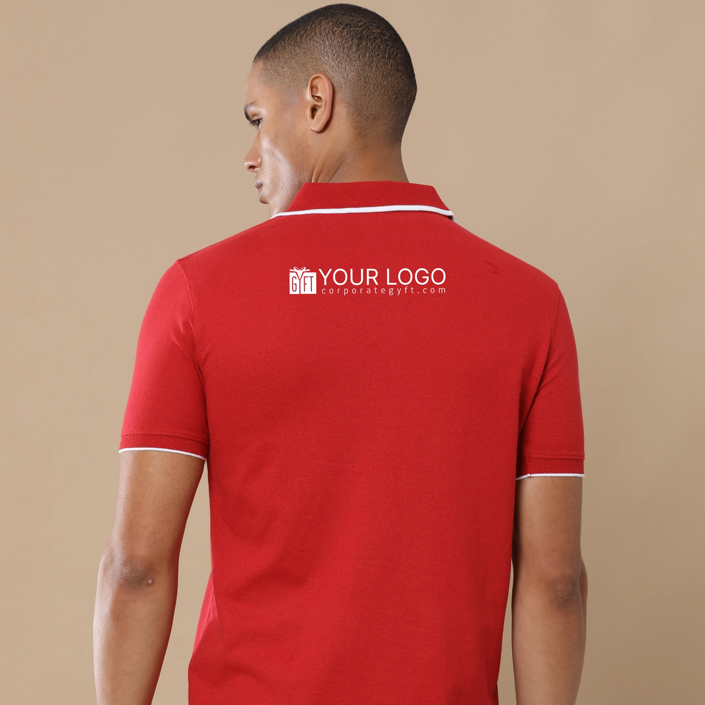 Executive Polo T-Shirt - Heather Red Buy Executive Polo T-Shirt - Heather Red in bulk for Corporate Gifting | Corporate Gyft