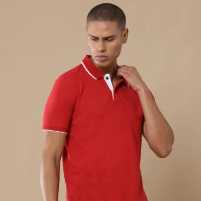 Buy Executive Polo T-Shirt - Heather Red in bulk for Corporate Gifting | Corporate Gyft