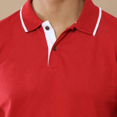 Buy Executive Polo T-Shirt - Heather Red in bulk for Corporate Gifting | Corporate Gyft