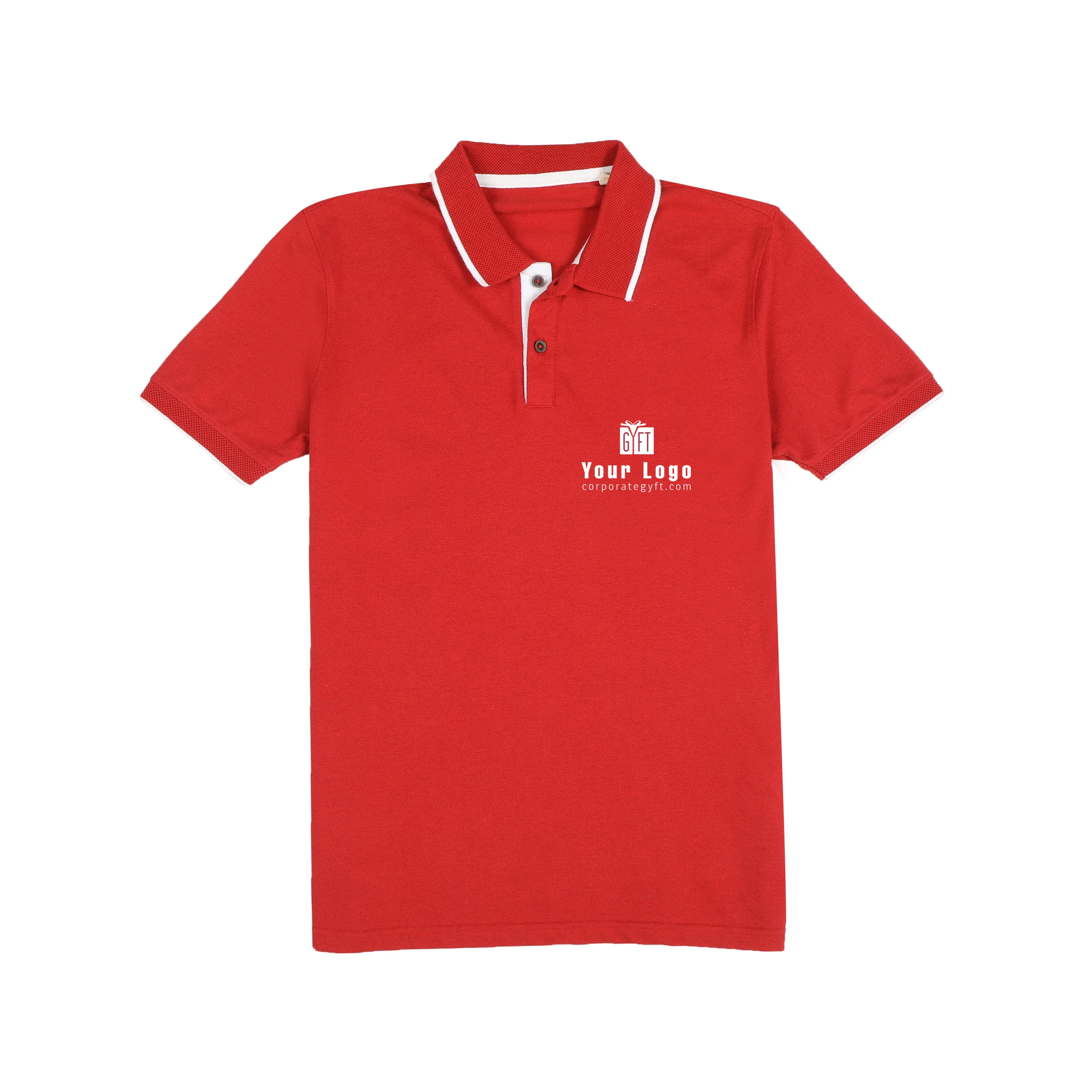 Executive Polo T-Shirt - Heather Red Buy Executive Polo T-Shirt - Heather Red in bulk for Corporate Gifting | Corporate Gyft