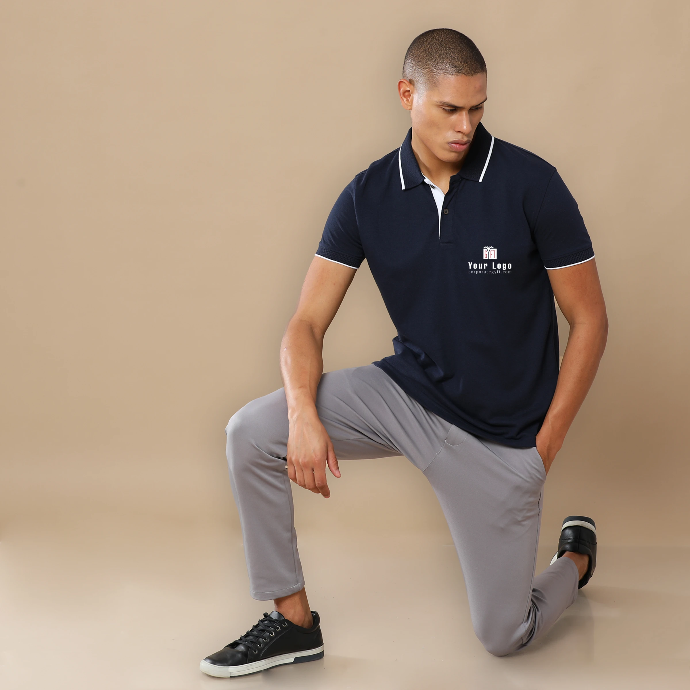 Executive Polo T-Shirt - Midnight Navy Buy Executive Polo T-Shirt - Midnight Navy in bulk for Corporate Gifting | Corporate Gyft