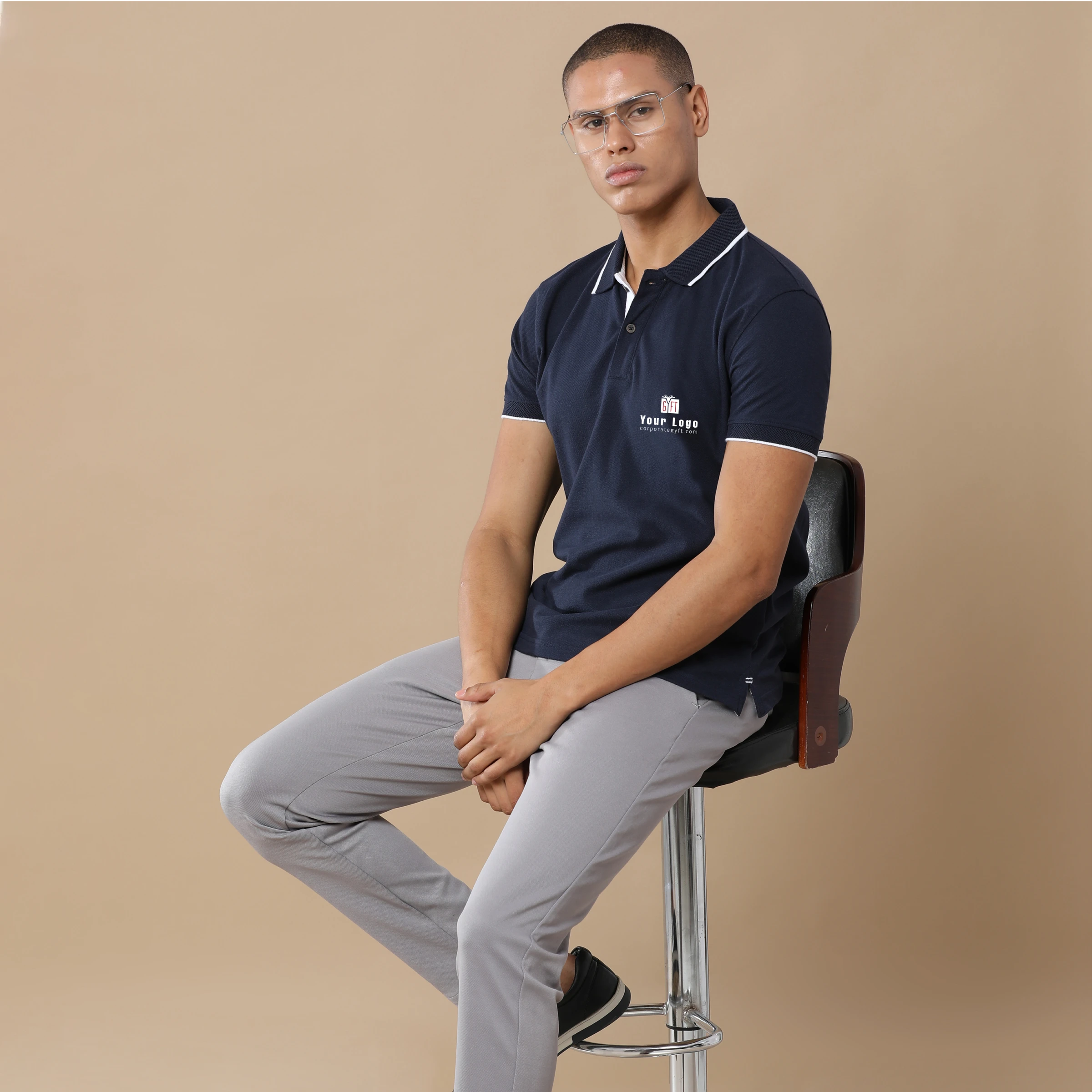 Executive Polo T-Shirt - Midnight Navy Buy Executive Polo T-Shirt - Midnight Navy in bulk for Corporate Gifting | Corporate Gyft