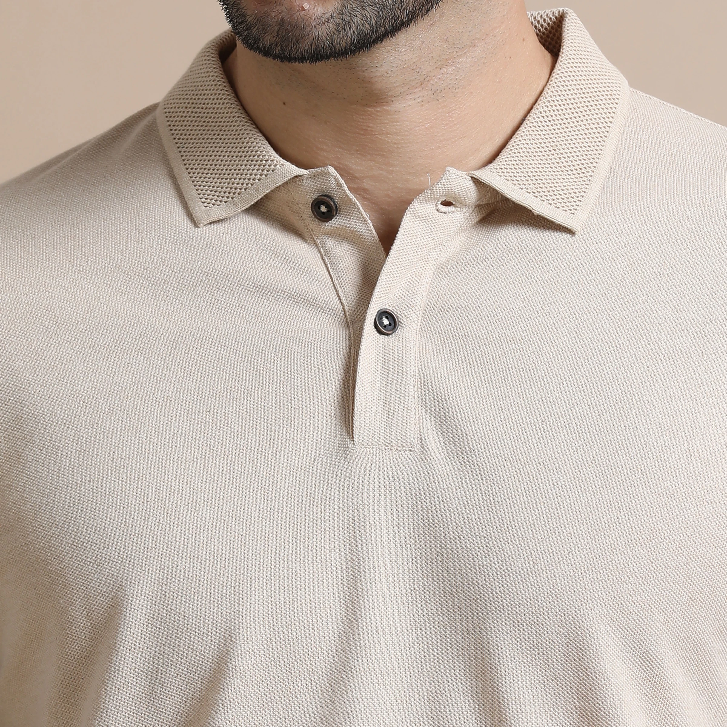 Executive Polo T-Shirt - Sand Beige Buy Executive Polo T-Shirt - Sand Beige in bulk for Corporate Gifting | Corporate Gyft