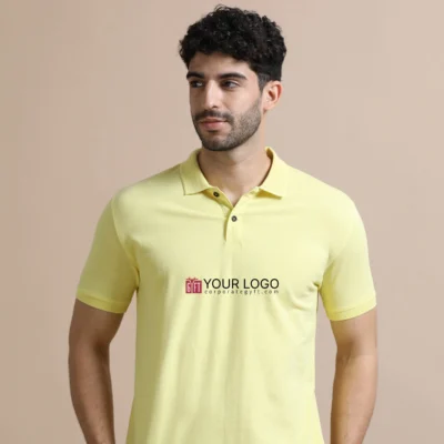Buy Executive Polo T-Shirt - Sunrise Yellow in bulk for Corporate Gifting | Corporate Gyft