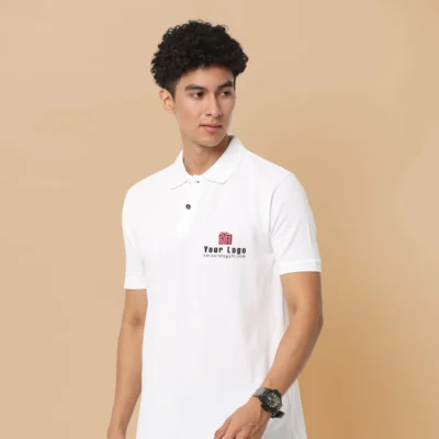 Buy Executive Polo T-Shirt - White in bulk for Corporate Gifting | Corporate Gyft