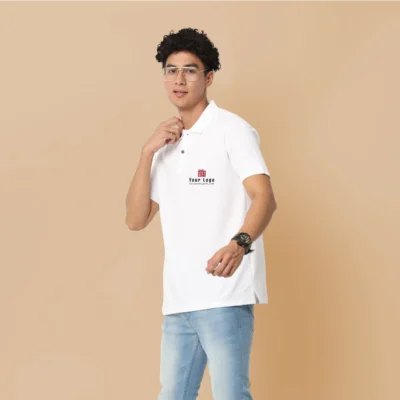Buy Executive Polo T-Shirt - White in bulk for Corporate Gifting | Corporate Gyft