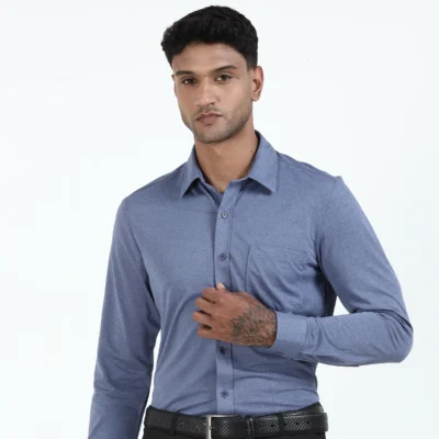 Buy Workday Signature Shirt - Denim Blue in bulk for Corporate Gifting | Corporate Gyft