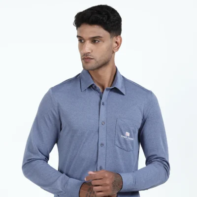 Buy Workday Signature Shirt - Denim Blue in bulk for Corporate Gifting | Corporate Gyft