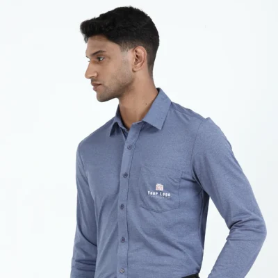 Buy Workday Signature Shirt - Denim Blue in bulk for Corporate Gifting | Corporate Gyft