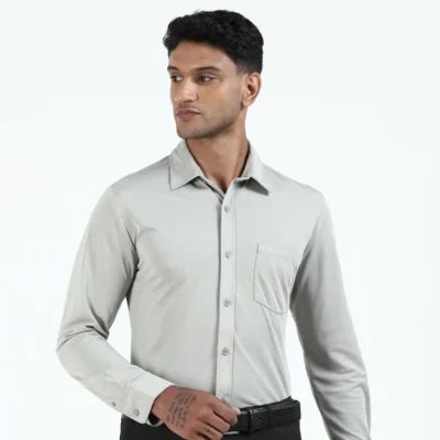 Buy Workday Signature Shirt - Grey in bulk for Corporate Gifting | Corporate Gyft