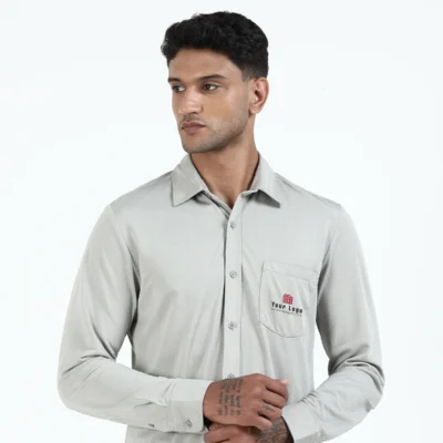 Buy Workday Signature Shirt - Grey in bulk for Corporate Gifting | Corporate Gyft