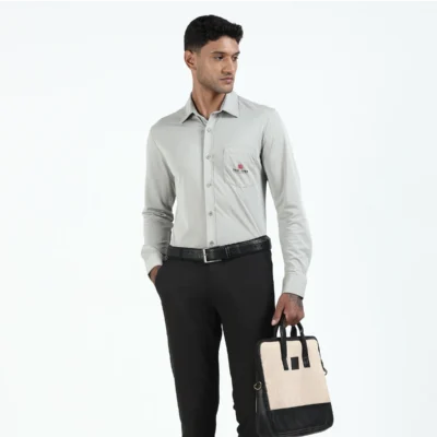 Buy Workday Signature Shirt - Grey in bulk for Corporate Gifting | Corporate Gyft