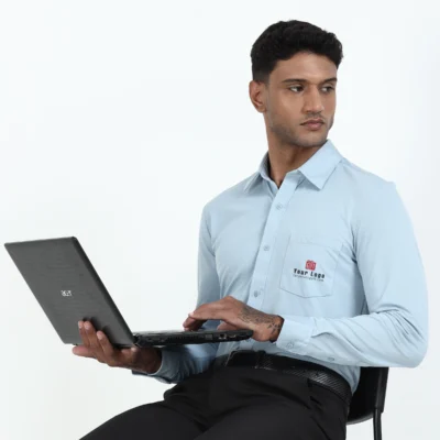 Buy Workday Signature Shirt - Sky Blue in bulk for Corporate Gifting | Corporate Gyft