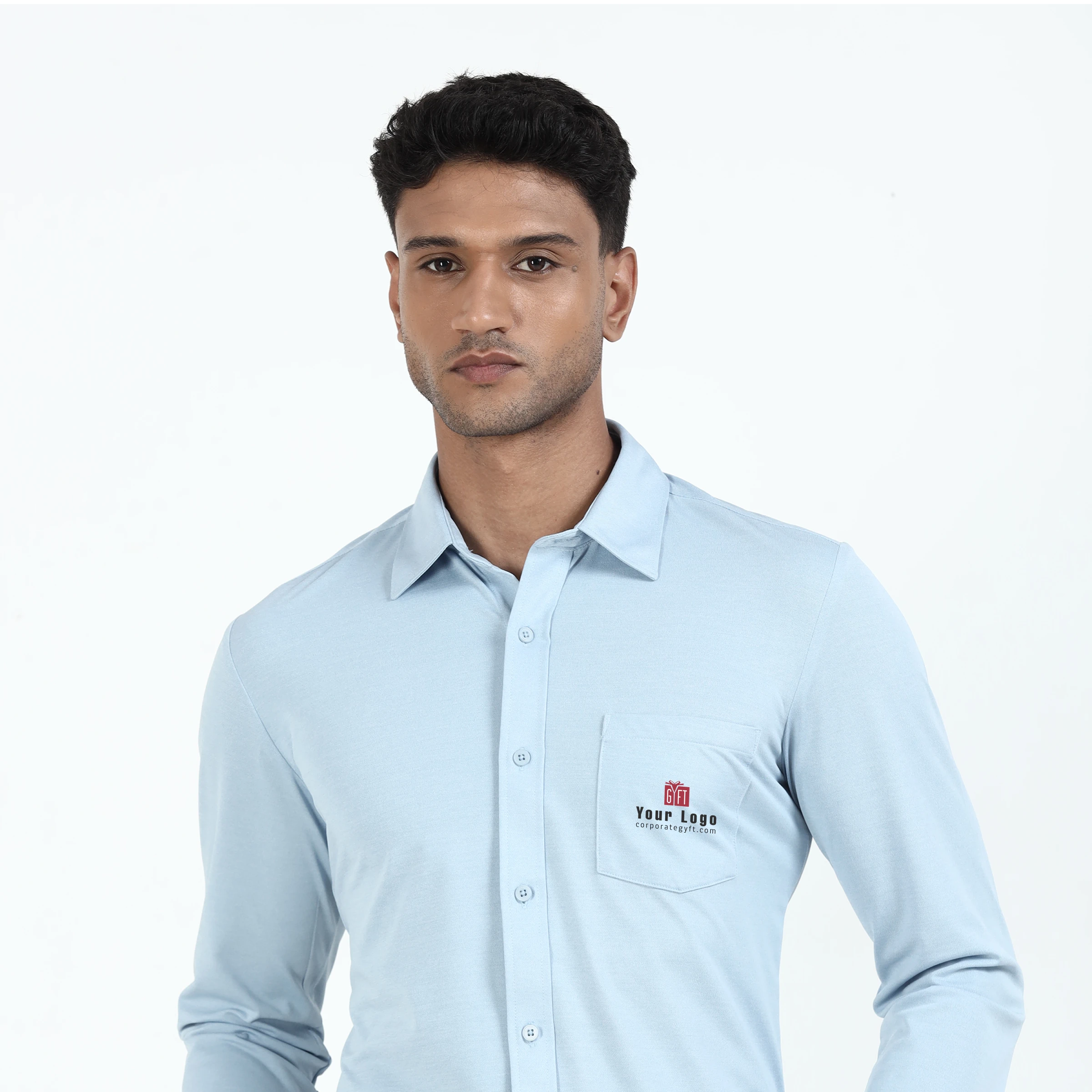 Workday Signature Shirt - Sky Blue Buy Workday Signature Shirt - Sky Blue in bulk for Corporate Gifting | Corporate Gyft