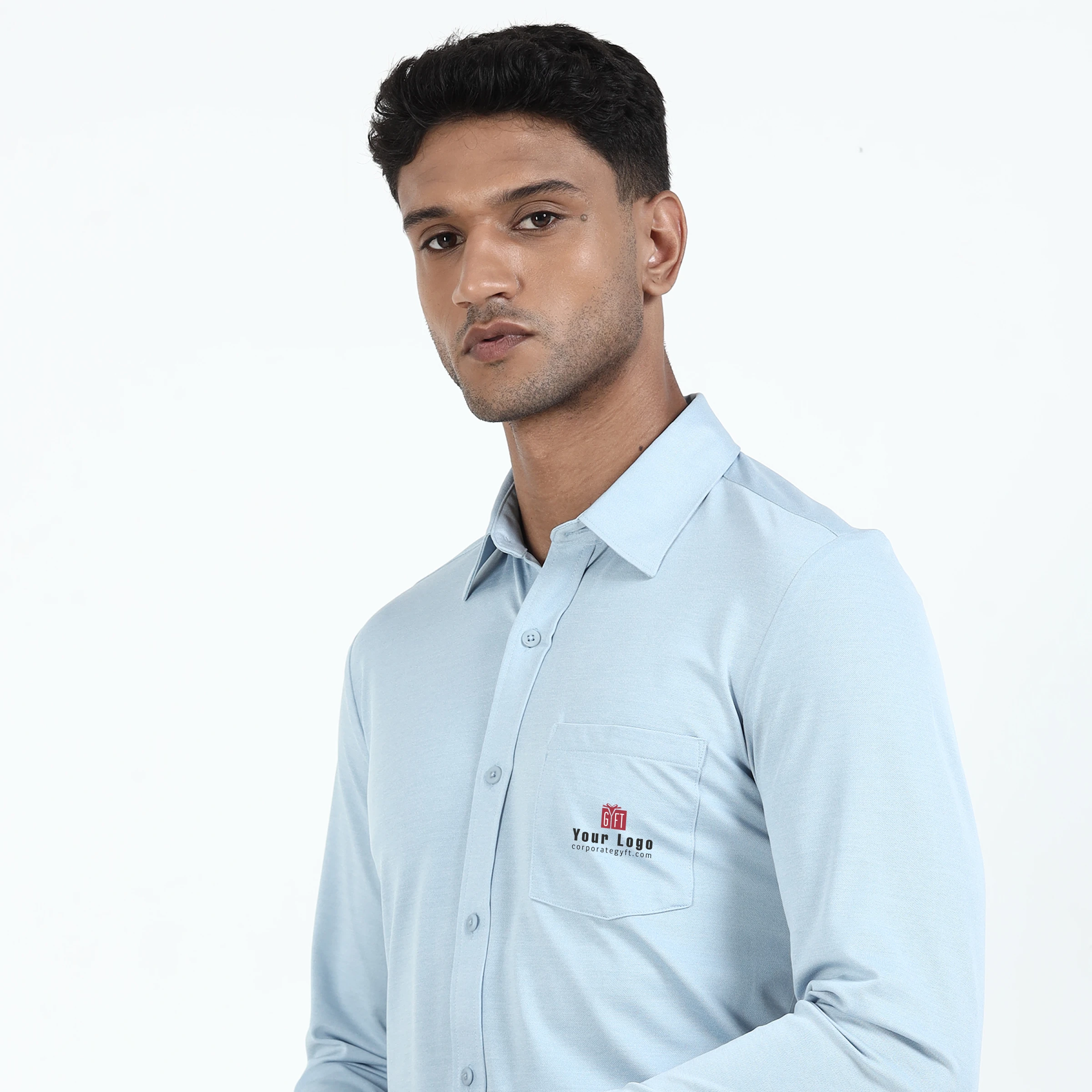 Workday Signature Shirt - Sky Blue Buy Workday Signature Shirt - Sky Blue in bulk for Corporate Gifting | Corporate Gyft