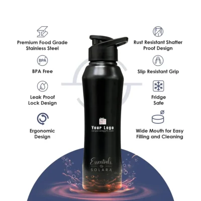 Buy Solara Sports Water Bottle with Lock Lid in bulk for Corporate Gifting | Corporate Gyft
