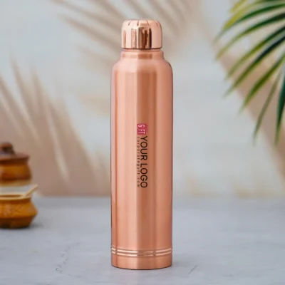 Buy Copper Crest Bottle 1000 ml in bulk for Corporate Gifting | Corporate Gyft