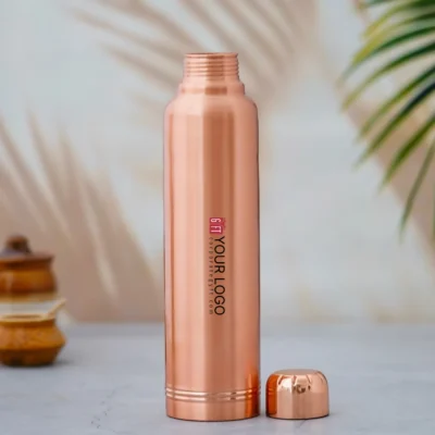 Buy Copper Crest Bottle 1000 ml in bulk for Corporate Gifting | Corporate Gyft