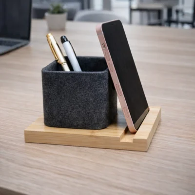 Buy WoodWork Desk Organizer in bulk for Corporate Gifting | Corporate Gyft