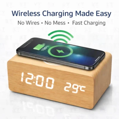 Buy Wireless Charging Clock Station in bulk for Corporate Gifting | Corporate Gyft