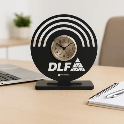 Buy Premium Dye Cut Desk Clock in bulk for Corporate Gifting | Corporate Gyft
