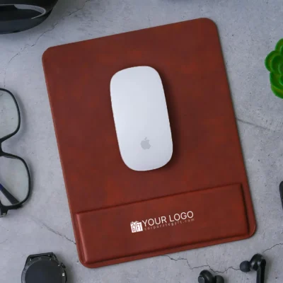 Buy Ergonomic Vegan Leather Mouse Pad in bulk for Corporate Gifting | Corporate Gyft