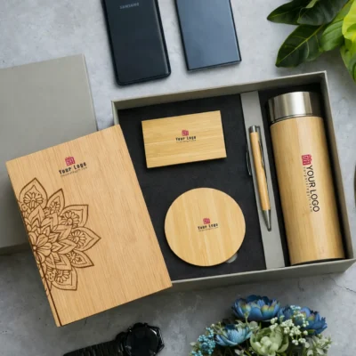 Buy Bamboo Office Essentials Kit in bulk for Corporate Gifting | Corporate Gyft