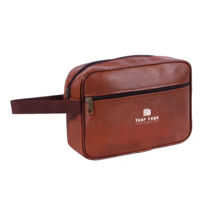 Buy PU Leather Travel Toiletry Bag in bulk for Corporate Gifting | Corporate Gyft