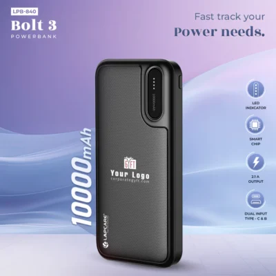 Buy Lapcare 10k mAh Power Bank in bulk for Corporate Gifting | Corporate Gyft