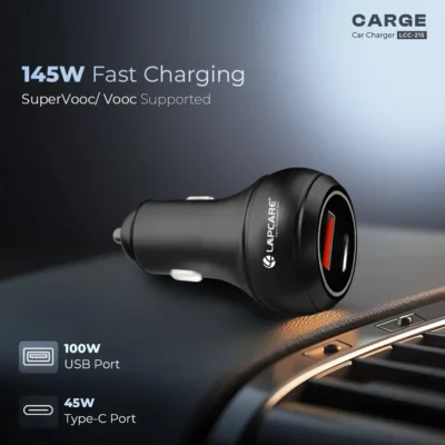Buy Lapcare Carge 145 Car Charger - Black in bulk for Corporate Gifting | Corporate Gyft