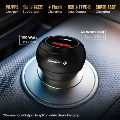Buy Lapcare Carge 145 Car Charger - Black in bulk for Corporate Gifting | Corporate Gyft